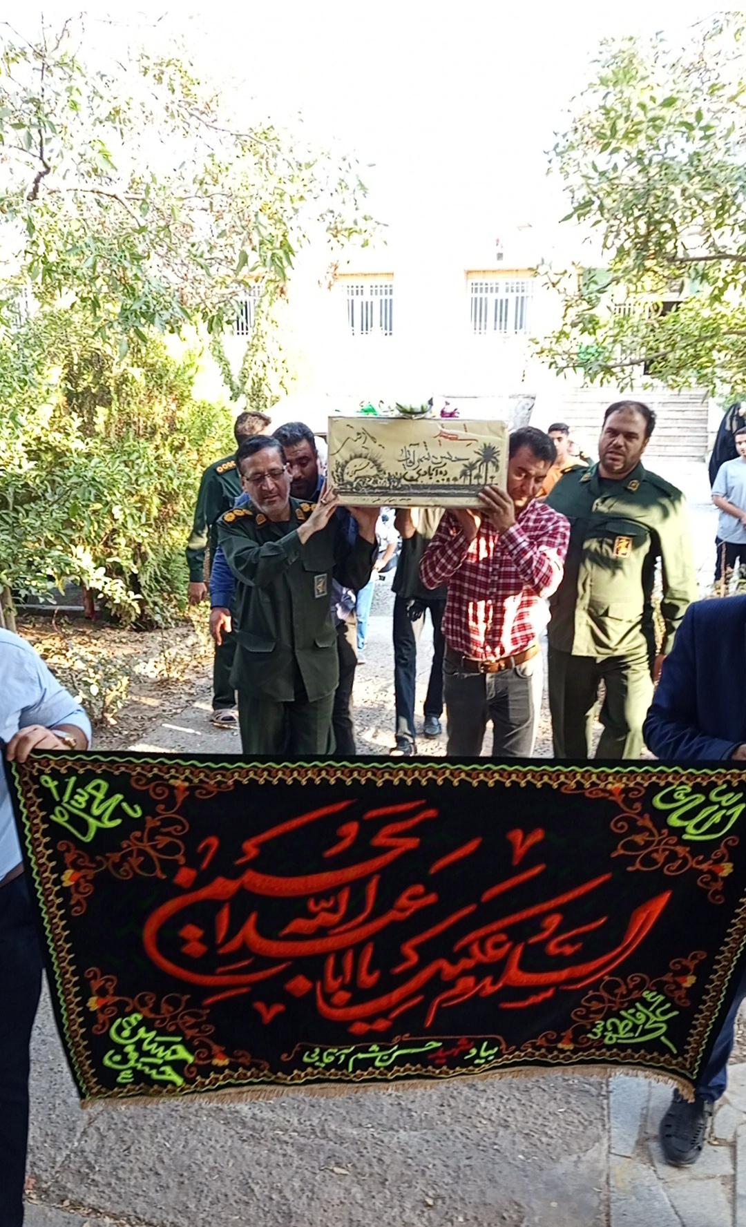 تشیع پیکر مطهر شهید حسن شم آقایی ده آبادی در سپاه ناحیه نطنز 