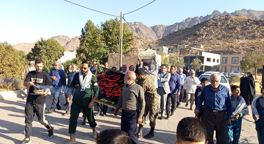 تشیع پیکر مطهر شهید حسن شم آقایی در روستای طامه 