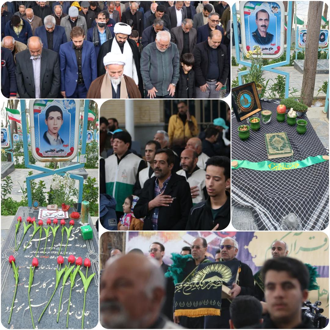 شروعی زیبا با نور قرآن، با مهر اهل بیت علیهم السلام، در همنشینی با شهدا در جنت الشهدا نجف آباد