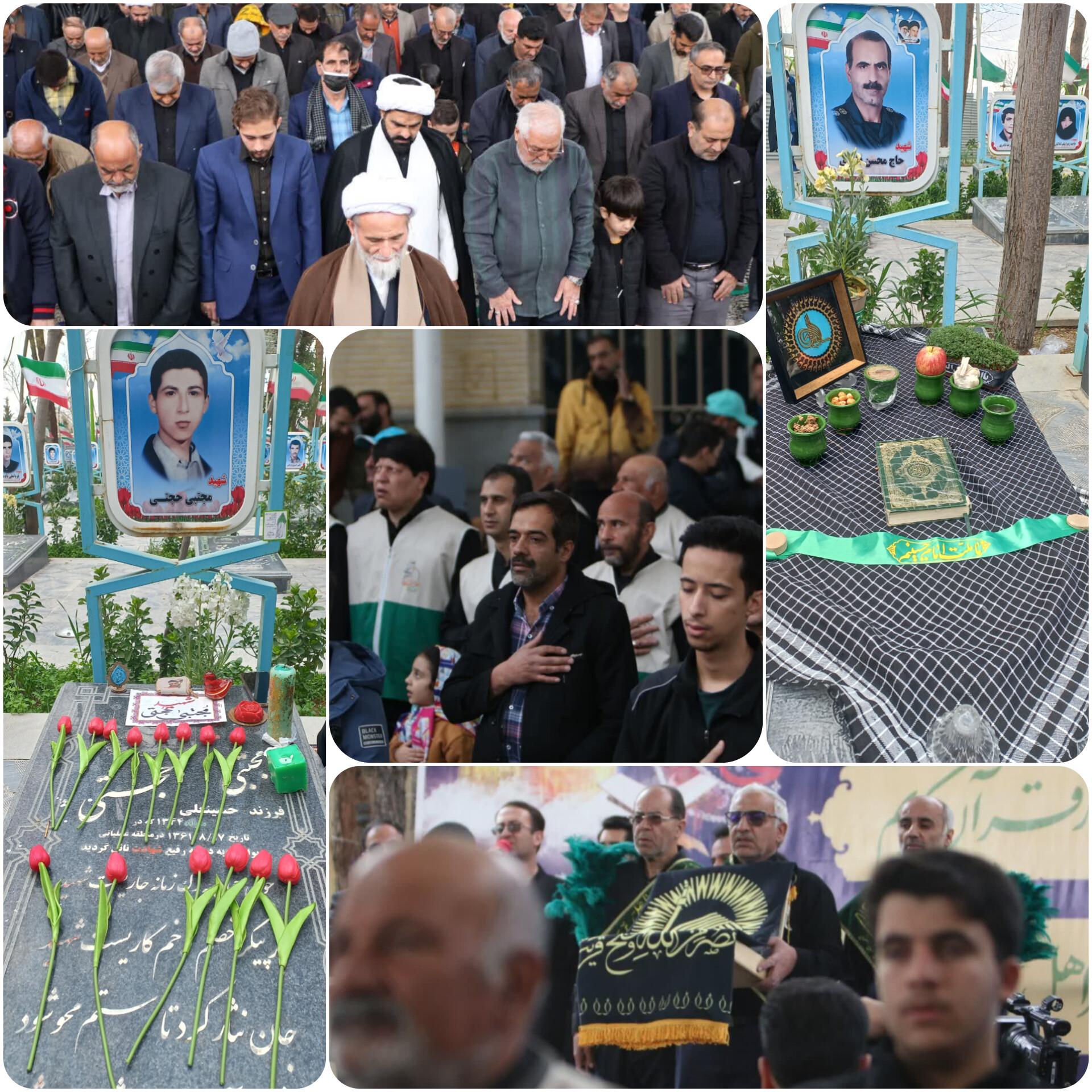 شروعی زیبا با نور قرآن، با مهر اهل بیت علیهم السلام، در همنشینی با شهدا در جنت الشهدا نجف آباد