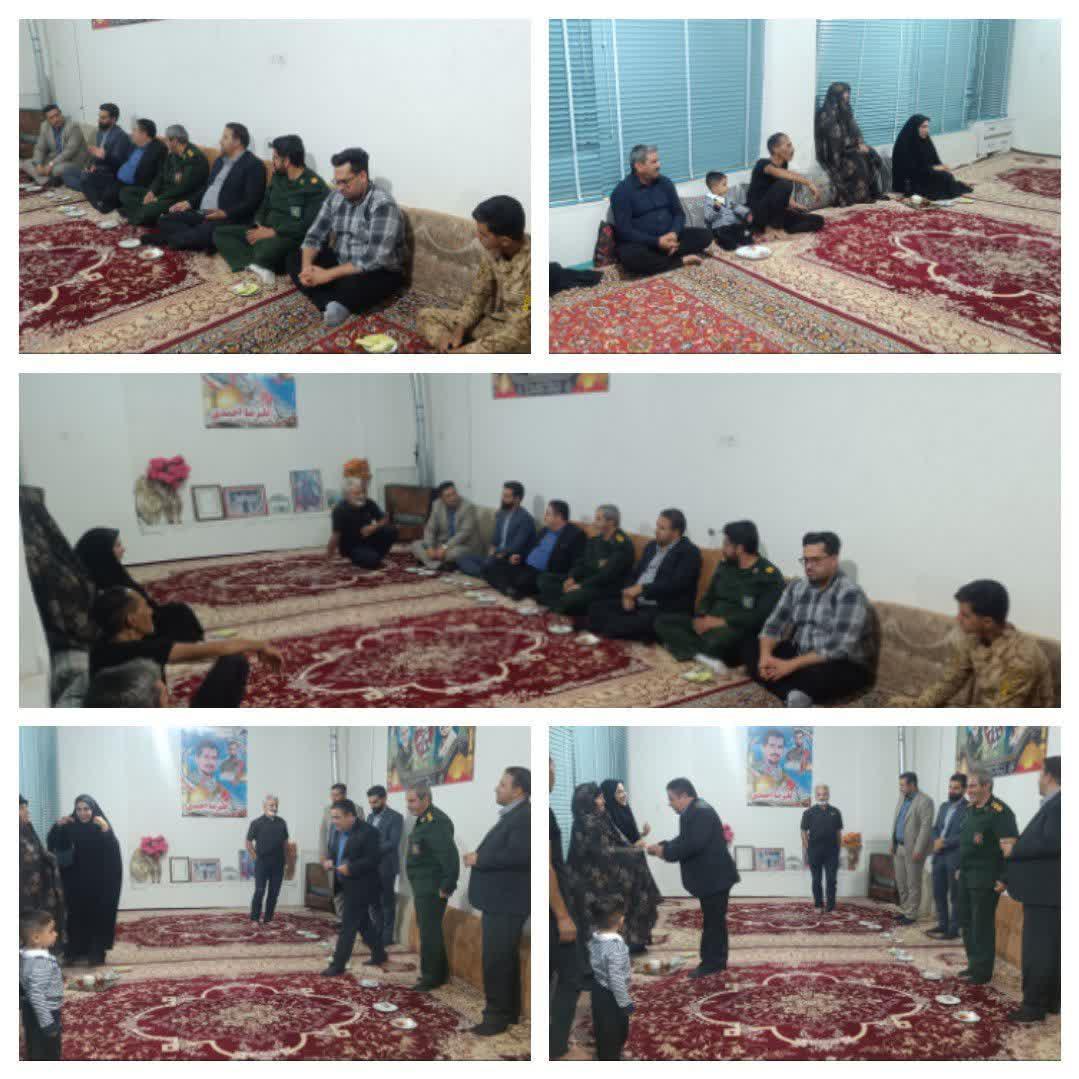 دیدار با خانواده شهید علیرضا احمدی در روستای گیشی 