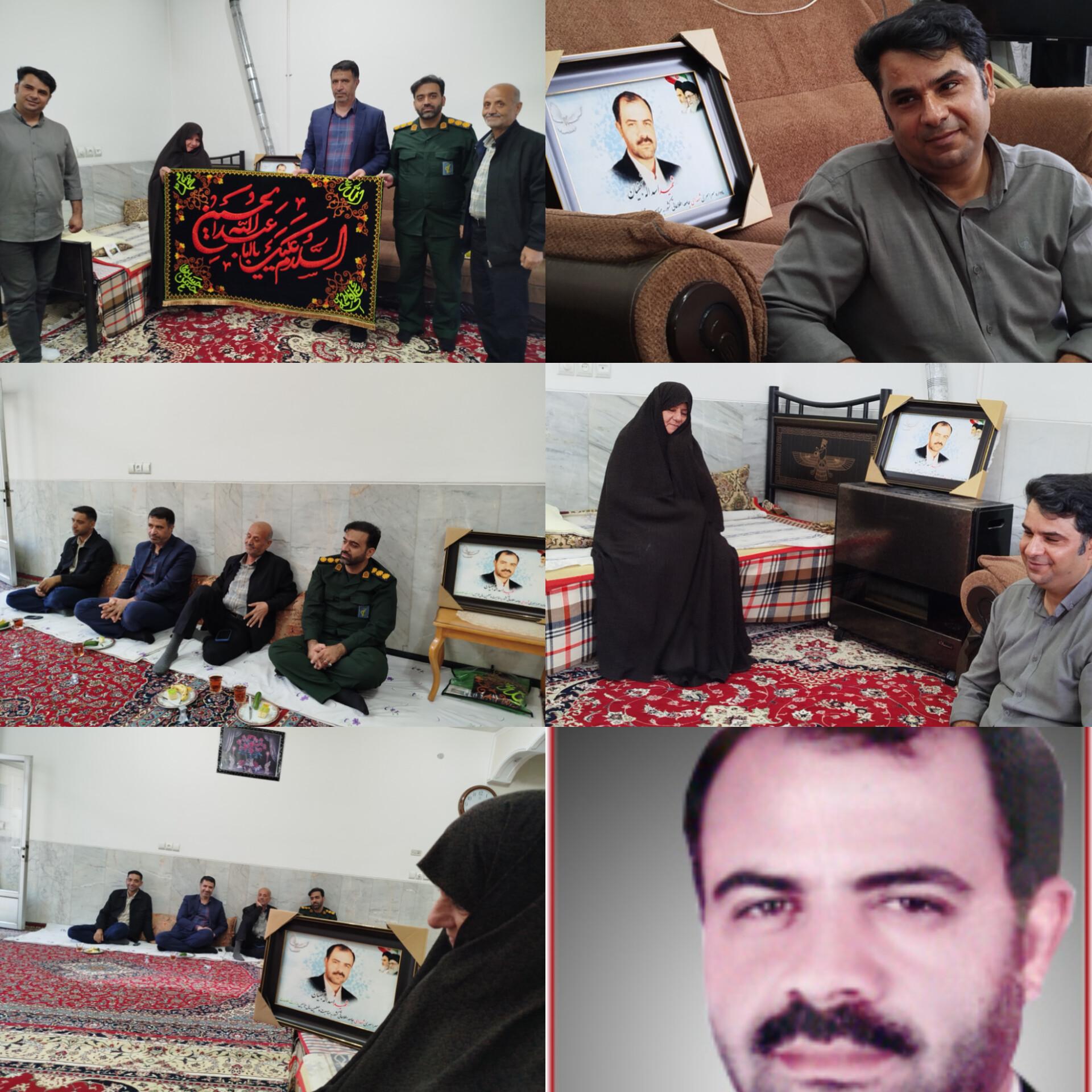 دیدار نمایندگان وزارت دفاع و مسئولان نظامی با خانواده شهید اسدالله نجفیان.