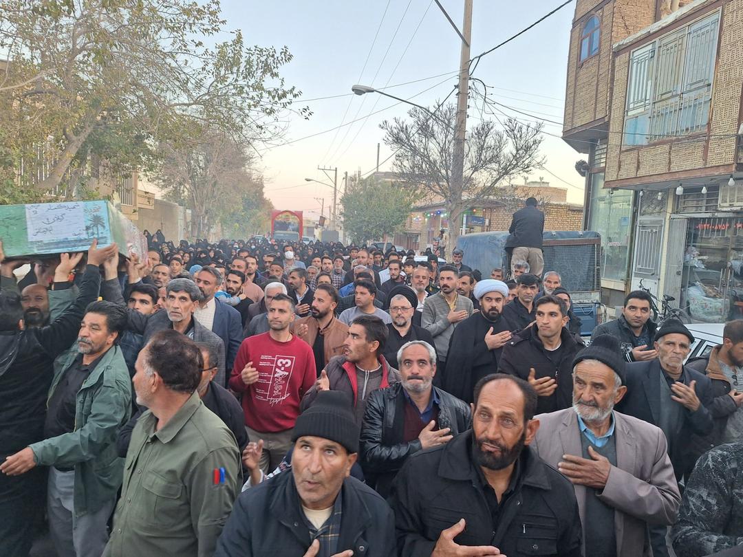 حضور پر شور مردم شهید پرور شاتور در استقبال از شهید گمنام