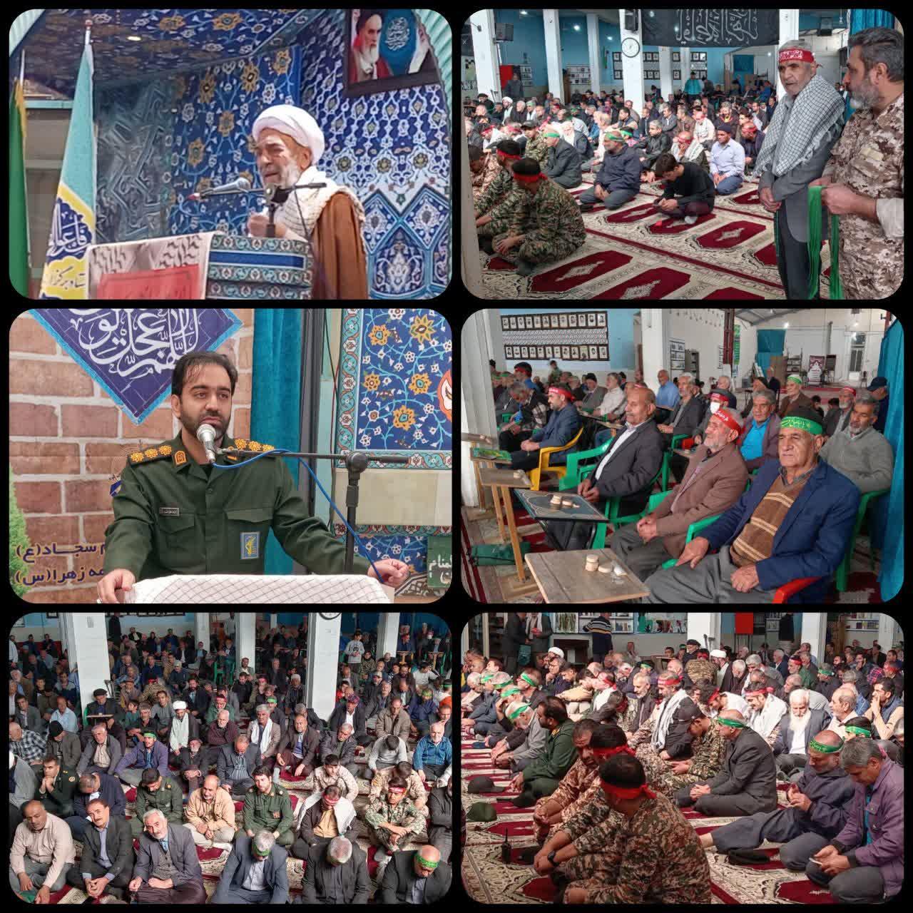 🖇حضور مردم در نماز جمعه یزدانشهربه یاد شهدای بسیج نجف آباد