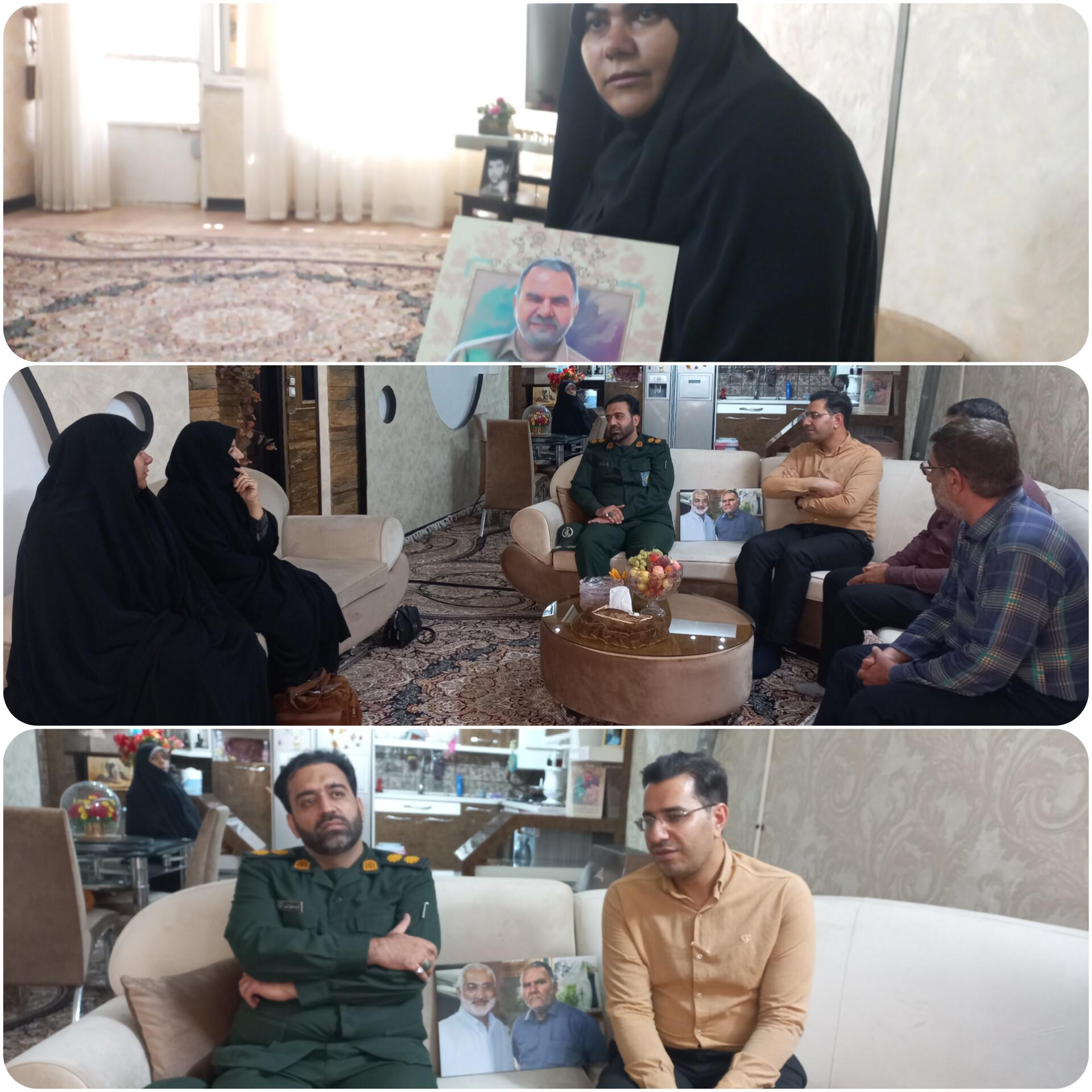 🔶️دیدار جانشین ناحیه مقاومت بسیج نجف آباد، جناب سرهنگ سلطانی فر به همراه معاونت بنیاد شهید وامور ایثارگران با خانواده جانباز شهید حسین (اسفندیار) جعفری