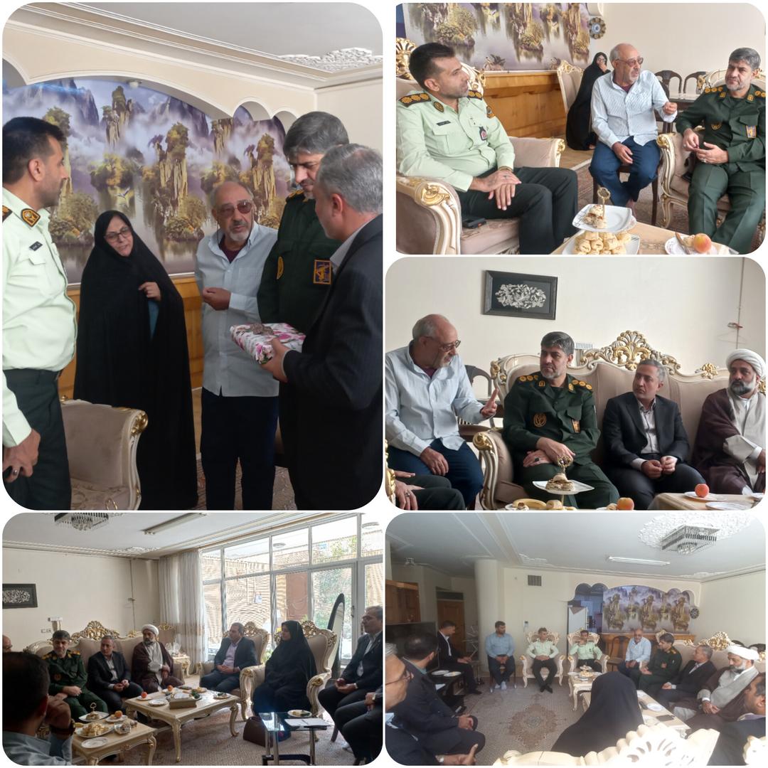 دیدار فرمانده ناحیه مقاومت بسیج نجف آباد جناب سرهنگ نوابی با خانواده جانباز سرافراز حسین اسماعیلی