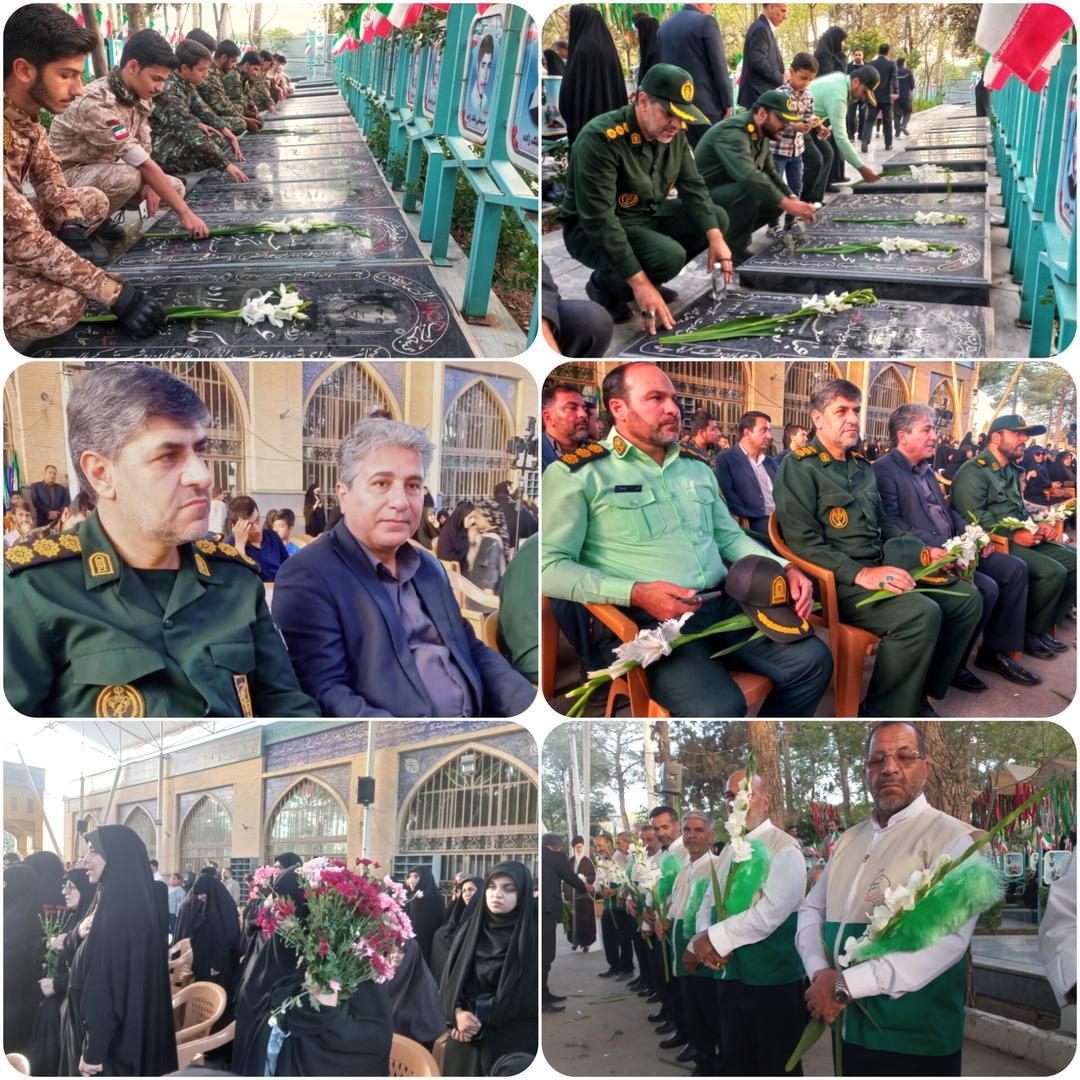 🔶️غبارروبی و عطرافشانی مزار ۲۵۰۰ لاله پرپرشده در جنت الشهدا نجف آباد